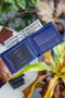 Zoozie Bags Cartera de Piel Auténtica para Hombre, Azul Marino con Bloqueo RFID, Elegante y Duradera